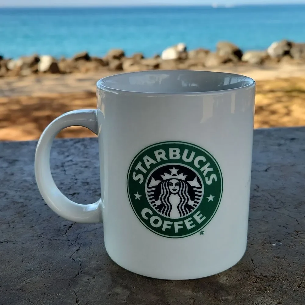 Starbucks 1999 Siren White Coffee Cup